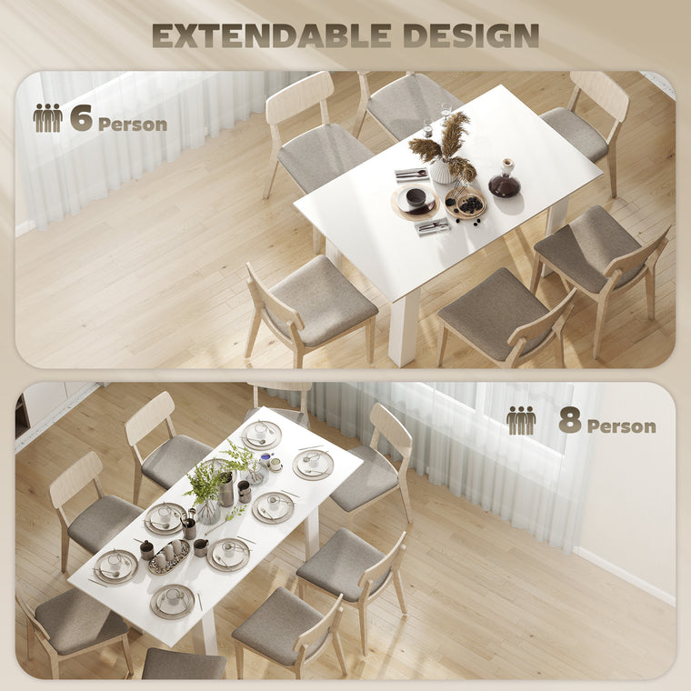 55" Extendable Dining Table for 6-8