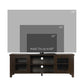 Fireplace TV Stand for TVs up to 60 Inch, Wood TV Cabinet with Storage Doors for Living Room, Coffee