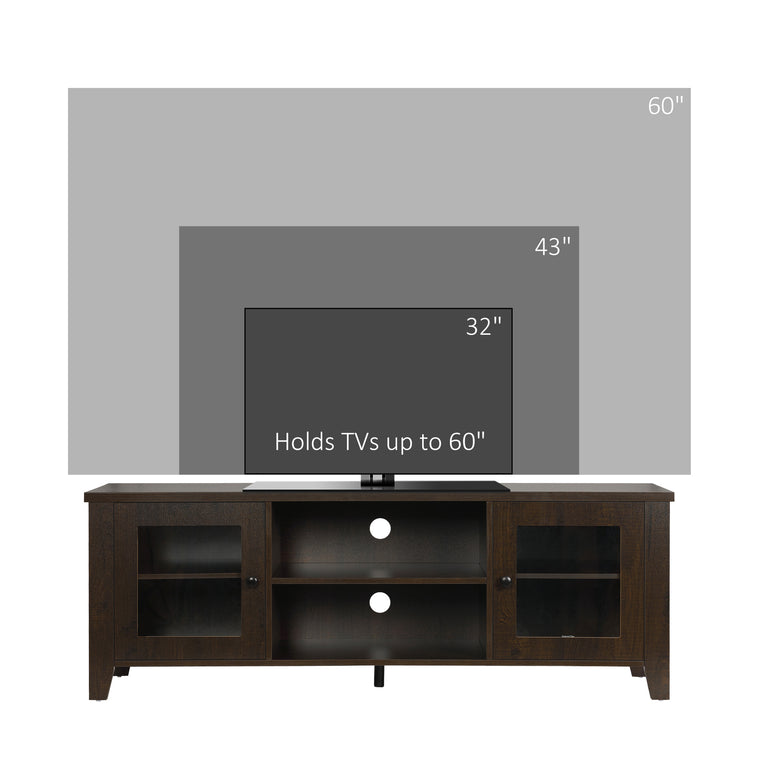 Fireplace TV Stand for 60" TVs with Storage - Coffee