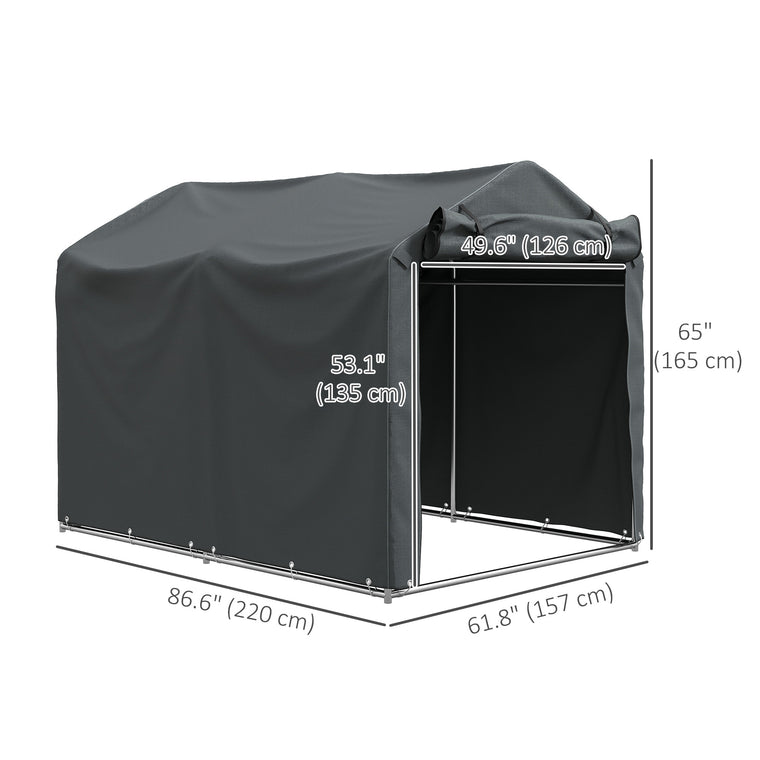 Bike Shed with Roll-Up Door