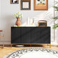 Sideboard Storage Cabinet with Adjustable Shelves, Soft-Close Doors, Kitchen Buffet Cabinet for Dining Room, Black