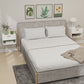 Floating Nightstands, Wall Mounted Bedside Tables Set of 2 with Drawer and Open Shelf, White