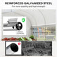 19.5' x 10' x 6.6' Tunnel Greenhouse Outdoor Green House with Roll-up Mesh Sidewalls, Mesh Door, Galvanized Steel, Wind Resistant, White