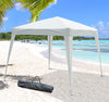 10' x 10' Arbor Barnum Folding Pop-up Garden Gazebo with Transport Bag-White