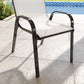 Set of 2 Outdoor Dining Chairs, Stackable Lawn Chairs with High Back, Breathable Mesh Seat for Garden Porch, Black