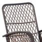 Rattan Rocking Chair, Outdoor Wicker Patio Rocker Chair Furniture with Thick Cushions, for Garden Backyard Porch, Grey