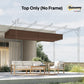 Retractable Replacement Pergola Canopy for 10' x 10' Pergola, Pergola Cover Replacement, Coffee