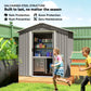 6.5x3.5ft Metal Garden Storage Shed for Outdoor Tool Storage with Double Sliding Doors and Vents, Light Grey