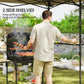 5 x 8.5 ft Pop Up Grill Gazebo with 2 Shelves, UPF 50+ Outdoor Instant Canopy Portable Shelter with Carry Bag, Khaki