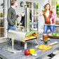 Outdoor Pizza Oven, Portable Wood Pellet Pizza Oven with Pizza Stone and Peel, Foldable Legs, Chimney