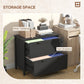 2 Drawer File Cabinet, Lockable Filing Cabinet with Adjustable Hanging Bar for Letter, A4 and Legal Size, Black
