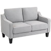 Linen Loveseat Sofa with Pocket Spring