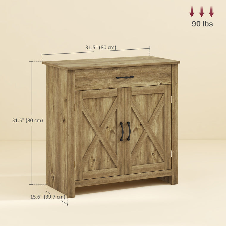 Farmhouse Sideboard Buffet with Barn Doors