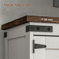 Farmhouse TV Stand Small Minimalist Barn Doors Cable Management for 65" TV Small Space Apartment Distressed White