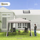 10' x 10' Pop Up Canopy Tent Gazebo, Foldable Canopy Tent with Zipper Mesh Sidewalls and Carry Bag, Easy Setup Screen Shelter for Backyard Patio Outdoor, Beige