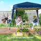 8' x 8' Pop Up Canopy, Outdoor Foldable Tent, Portable Canopy Tent with Carrying Bag for Camping, Party, Picnic, Blue