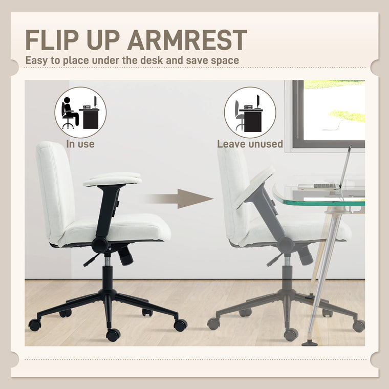 Criss Cross Office Chair with Armrests and Wheels