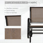 Patio Glider Outdoor Glider Chair with Breathable Mesh Seat & Backrest, Armrests and Metal Frame, Brown