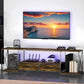 Industrial TV Stand for up to 60 Inch TV, TV Console with Charging Station and RGB LED Lights, Rustic Brown