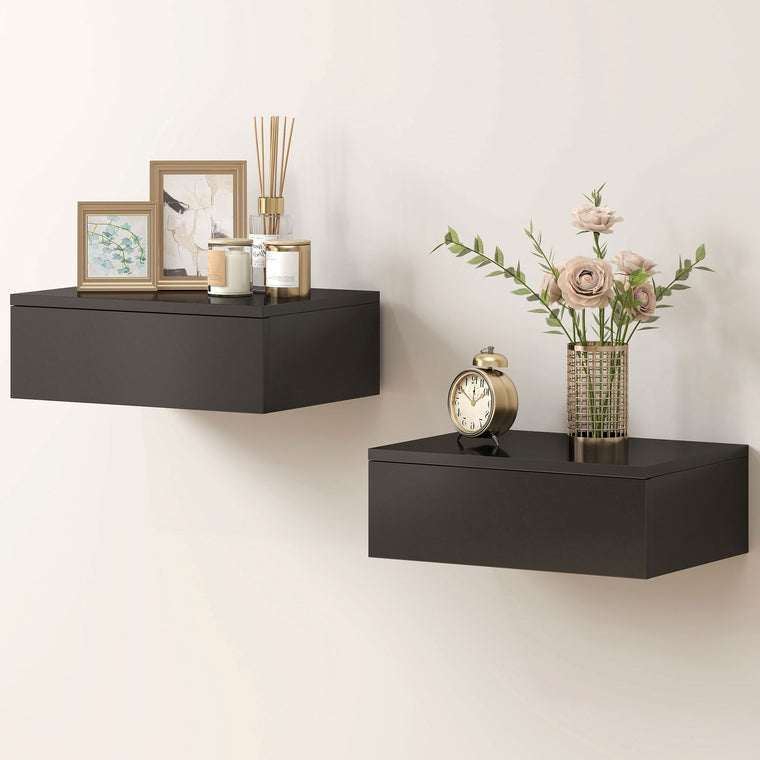 Wall Mounted Floating Nightstands Set of 2