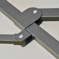 15' Outdoor Patio Umbrella with Twin Canopy Sunshade Steel Table Umbrella w/ Lift Crank, Cross base, Sandbag, Light Grey