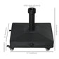 HDPE Square Parasol Base, Portable Umbrella Stand Weights for Cantilever Banana Parasol with Wheels, 35lbs with Water or 40lbs with Sand, for Φ0.75" to Φ1.5" Pole, Black