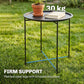 18" Outdoor Side Table with Removable Tray and Folding Legs, Indoor Outdoor for Balcony, Porch, Black