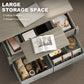 Lift Top Coffee Table, Center Table with 3 Hidden Compartments, 2 Fabric Drawers, Expandable Top and Charging Station