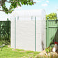 Mini Greenhouse, Portable Garden Green House with Roll-up Door and Mesh Windows, 6' x 2' x 6.6', White