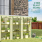 Lean-to Greenhouse with 3 Tier Shelves, Mini Greenhouse with 3 Roll-Up Doors for Indoor Outdoor, White
