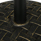 40lbs. Concrete Umbrella Base with Rattan Effect, Heavy Duty Parasol Stand for Outdoor Patio Umbrella, Bronze