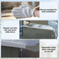 8.5' x 6' Galvanised Steel Outdoor Storage Shed, Garden Shed with Window, Lockable Wide Doors and Air Vents, Grey