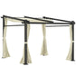 Metal Pergola with Sliding Roof Canopy, Retractable Pergola Canopy