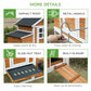 Chicken Run Waterproof Large Chicken Coop with Nesting Box for 2-4 Chickens, Orange and White
