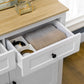 Sideboard, Modern Kitchen Storage Cabinet with Drawers and Adjustable Shelf, for Living Room and Entryway, White