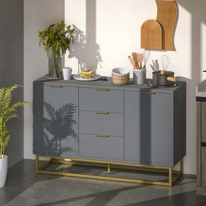 Sideboard Cabinet with 3 Drawers - Grey