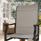 Patio Swivel Chair Set of 2, Swivel Rocker Outdoor Chairs with High Back, for Lawn Garden Backyard Deck, Light Grey