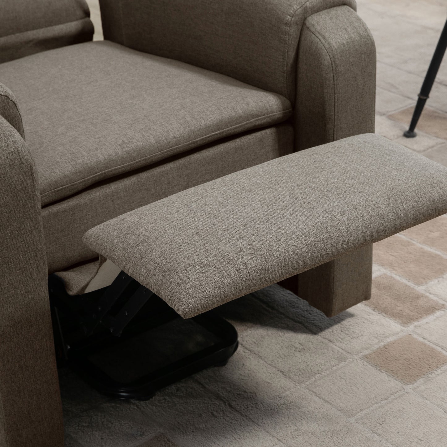 Lift Chair for Elderly, Power Chair Recliner with Footrest, Remote Control, Side Pockets for Living Room, Brown