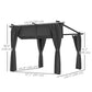 Metal Retractable Pergola Canopy with Sidewalls, Outdoor Gazebo UPF30+ Sun Shade Shelter for Garden, Deck