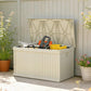 70-Gallon Resin Deck Box with Handles - Sand