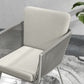 3 Piece Outdoor Patio Bistro Set, Wicker Rattan Furniture with Metal Legs for Garden, Backyard, Light Grey