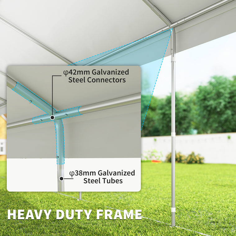 Heavy Duty Party Tent & Carport with Removable Sidewalls