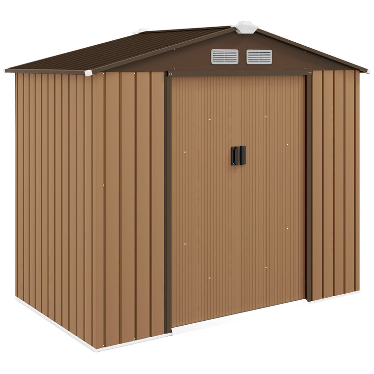 7' x 4' x 6' Metal Tool Shed with Double Doors