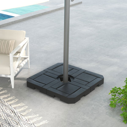 4-Piece HDPE Umbrella Base Weights with Handles