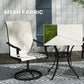 Outdoor Swivel Dining Chairs Set of 2, High Back Swivel Chairs with All Weather Mesh for Deck, Backyard, Poolside, White