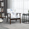 Modern Accent Chairs with Cushioned Seat, Upholstered Linen-Feel Armchair for Bedroom, Living Room, Multicolored