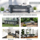 Outdoor Garden Bench, Backless Patio Fir Wood Stool, Armless Loveseat, 43.25" x 15" x 13.75", Grey
