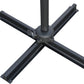 9ft Dark Grey Square Cantilever Umbrella with Cross Base & Tilt
