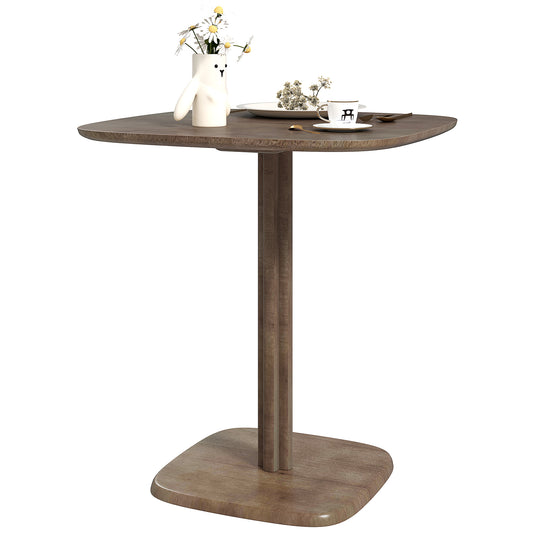 Modern Dining Table for 4, 27.6" - Dark Brown