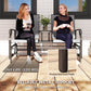 Patio Glider Rocking Chair 2 Person Outdoor Loveseat Rocker Garden Furniture Bench, Grey